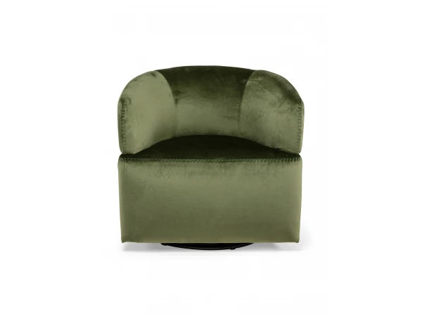 Fauteuil Met Draaivoet PIROUETTE - Groen Velvet Groen 2 Fauteuil Met Draaivoet PIROUETTE - Groen Velvet Groen - Afbeelding 2