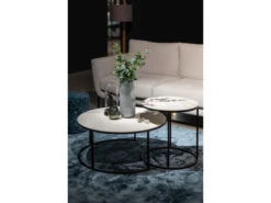 Salontafel MAYA - Witte Marmerlook Wit -Zuiver || RICHMOND Verkoop christl dekimpe maya 47472