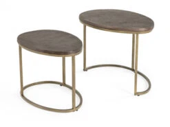 Set Van 2 Bijzettafels BODILE - Bruin Bruin -Zuiver || RICHMOND Verkoop coco maison 64994