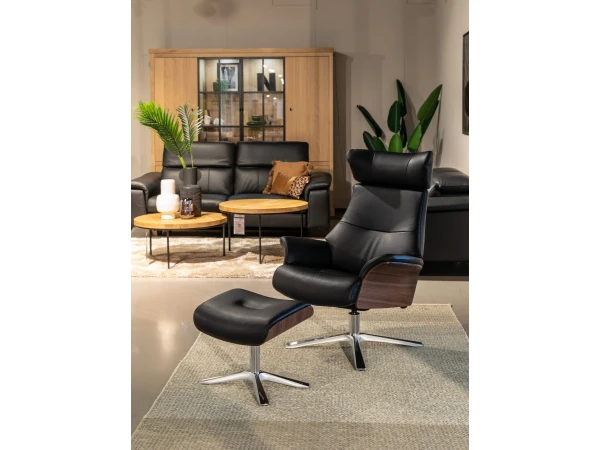 Relaxfauteuil AIR Hoge Rug - Fantasy Black Zwart 4 Relaxfauteuil AIR Hoge Rug - Fantasy Black Zwart - Afbeelding 4