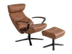 Relaxfauteuil STYLE - Cognac Leder Cognac -Zuiver || RICHMOND Verkoop conform quattro 65692