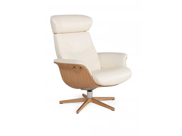 Relaxfauteuil TIMEOUT Standaard - Wit/eik Wit 1 Relaxfauteuil TIMEOUT Standaard - Wit/eik Wit