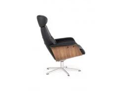 Relaxfauteuil TIMEOUT Hoge Rug - Zwart/Walnoot Zwart -Zuiver || RICHMOND Verkoop conform timeout 68232