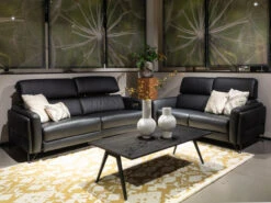 Zetel Met Elektrische Relax AMPLITUDE - Royal Noir Zwart -Zuiver || RICHMOND Verkoop diva divani amplitude 60812