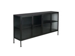 Dressoir BOLI - Zwart/glas Zwart