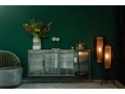 Dressoir BOLI - Zwart/glas Zwart -Zuiver || RICHMOND Verkoop dutchbone boli 36476