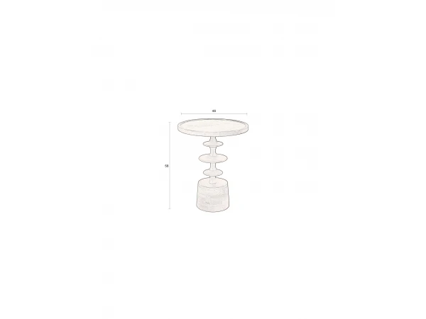 Bijzettafel CATH - Walnoot Hout 8 Bijzettafel CATH - Walnoot Hout - Afbeelding 8