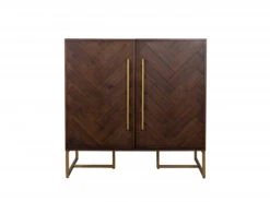 Barkast CLASS - Acacia Wood/Brass Hout