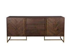 Dressoir CLASS Hoog - Acacia Wood/brass Hout