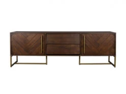 Dressoir CLASS Laag - Acacia Wood/brass Hout