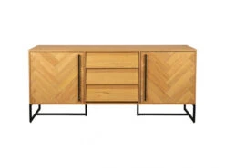 Dressoir CLASS Hoog - Eik Fineer/zwart Hout