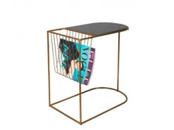 Bijzettafel EILEEN - Goud/Zwart Zwart
