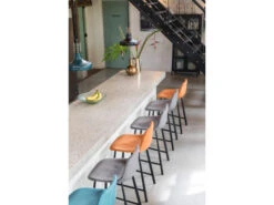 Barstoel FRANKY - Velvet Petrol Blauw -Zuiver || RICHMOND Verkoop dutchbone franky 44073