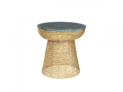 Bijzettafel GAURI - Goud/Groen Goud