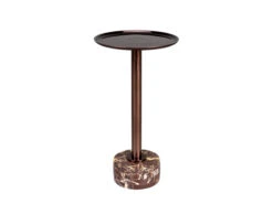 Bijzettafel POSE - Bruin/Marmer Bruin