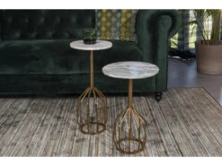 Bijzettafel SALERNO - Witgroen Marmer/messing Groen -Zuiver || RICHMOND Verkoop dutchbone salerno 49329