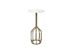 Bijzettafel SALERNO - Witgroen/messing Groen