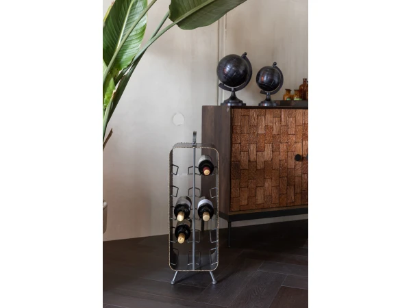 Wijnrek STALWART - Grijs/Goud Grijs 10 Wijnrek STALWART - Grijs/Goud Grijs - Afbeelding 10