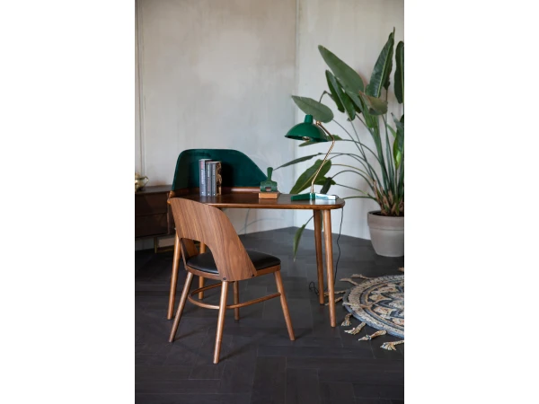 Stoel TALIKA - Walnootfineer Hout 2 Stoel TALIKA - Walnootfineer Hout - Afbeelding 2