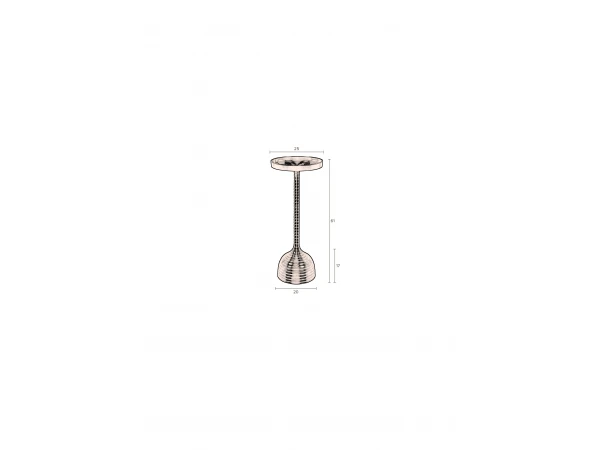 Bijzettafel TURNER - Messing Goud 9 Bijzettafel TURNER - Messing Goud - Afbeelding 9