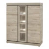 Vitrine BELLUNO - Millenium Oak Light Grey Hout