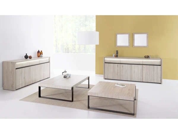 Dressoir LUCCA Klein - Millenium Eik Lichtgrijs Hout 3 Dressoir LUCCA Klein - Millenium Eik Lichtgrijs Hout - Afbeelding 3