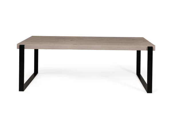 Eetkamertafel LUCCA - Millenium Eik Lichtgrijs/zwart Hout 2 Eetkamertafel LUCCA - Millenium Eik Lichtgrijs/zwart Hout - Afbeelding 2