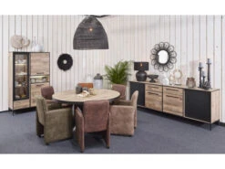 Eetkamertafel PERUGIA Rond - Natuurlijke Parketlook Hout -Zuiver || RICHMOND Verkoop evan perugia 41532