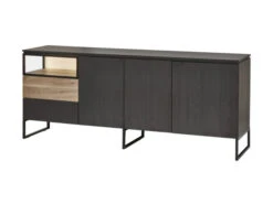 Dressoir PORTOFINO Medium - Bovenblad Black Zwart