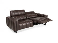 3-zit Met 2 Elektr. Relaxen GENESI - Bruin Leder Bruin -Zuiver || RICHMOND Verkoop franco ferri genesi 64774