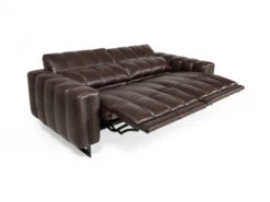 3-zit Met 2 Elektr. Relaxen GENESI - Bruin Leder Bruin -Zuiver || RICHMOND Verkoop franco ferri genesi 64775