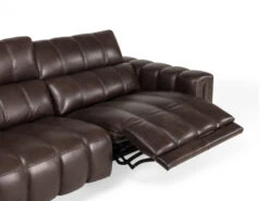 3-zit Met 2 Elektr. Relaxen GENESI - Bruin Leder Bruin -Zuiver || RICHMOND Verkoop franco ferri genesi 64785