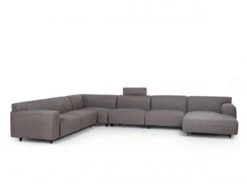 Hoeksalon VESTA - Melange Antraciet Grijs