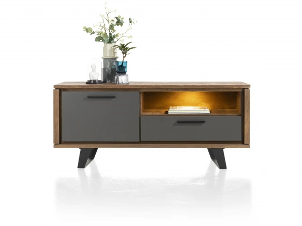 Lowboard CUBO 140 Cm - Burned Oak Multicolor 1 Lowboard CUBO 140 Cm - Burned Oak Multicolor