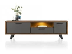 Lowboard CUBO 210 Cm - Burned Oak Multicolor