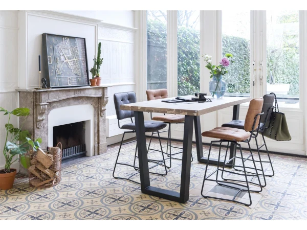 Barstoel JULIEN - Antraciet Grijs 5 Barstoel JULIEN - Antraciet Grijs - Afbeelding 5