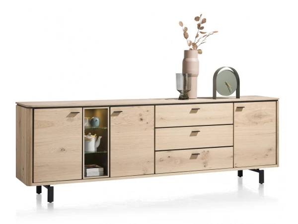 Dressoir LIVADA Groot - Natural Lacquered Hout 4 Dressoir LIVADA Groot - Natural Lacquered Hout - Afbeelding 4