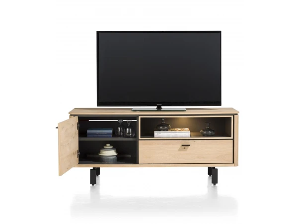 Lowboard LIVADA Klein - Natural Lacquered Hout 2 Lowboard LIVADA Klein - Natural Lacquered Hout - Afbeelding 2