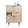 Highboard LIVADA - Natural Lacquered Hout