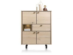 Highboard LIVADA - Natural Lacquered Hout