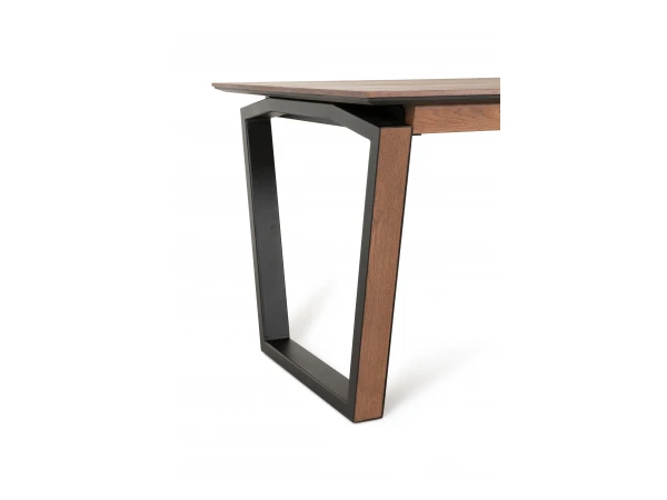 Uitschuiftafel Met V-poot LIVADA - Choco Brown Bruin 4 Uitschuiftafel Met V-poot LIVADA - Choco Brown Bruin - Afbeelding 4