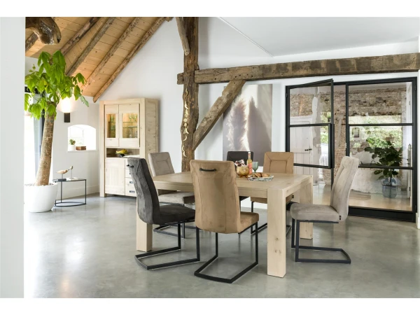 Stoel MALENE Met Swingframe - Nubucco Donkerbruin Donkerbruin 2 Stoel MALENE Met Swingframe - Nubucco Donkerbruin Donkerbruin - Afbeelding 2