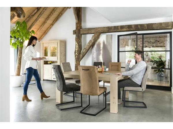 Stoel MALENE Met Swingframe - Nubucco Donkerbruin Donkerbruin 7 Stoel MALENE Met Swingframe - Nubucco Donkerbruin Donkerbruin - Afbeelding 7