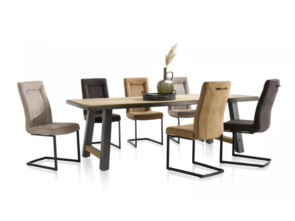 Stoel MALENE Met Swingframe - Nubucco Donkerbruin Donkerbruin 6 Stoel MALENE Met Swingframe - Nubucco Donkerbruin Donkerbruin - Afbeelding 6