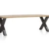 Tafel MATELOX Met X-poten - Railway Brown Hout