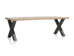 Tafel MATELOX Met X-poten - Railway Brown Hout