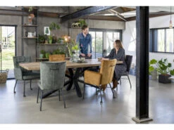 Eetkamertafel METALUXE - Railway Brown Hout -Zuiver || RICHMOND Verkoop henders amp hazel metaluxe 45042