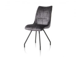 Stoel MISCHA 4-poots - Karese Antraciet Grijs