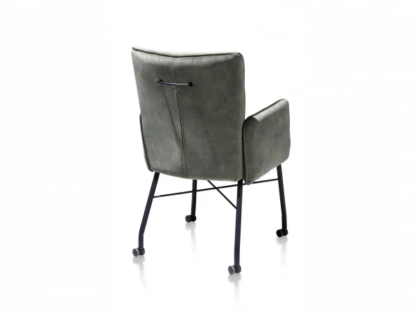 Armstoel Op Wieltjes OLVI - Olijfgroen Groen 7 Armstoel Op Wieltjes OLVI - Olijfgroen Groen - Afbeelding 7