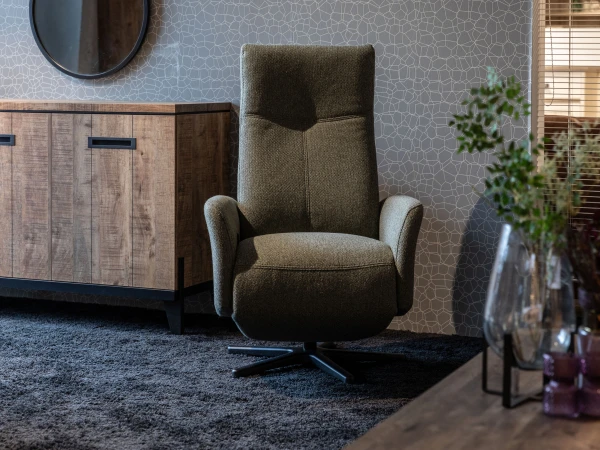 Relaxfauteuil - Standaard Vulling - Standaard Poot - Manuele Bediening Groen 6 Relaxfauteuil - Standaard Vulling - Standaard Poot - Manuele Bediening Groen - Afbeelding 6